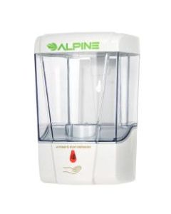 Alpine Commercial Automatic Touch-Free Liquid Soap And Gel Hand Sanitizer Dispenser, White