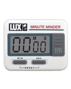 Lux Electronic Minute Minder Timer, White, Pack Of 2