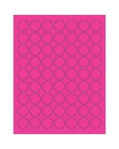 Office Depot Brand Labels, LL191PK, Circle, 1in, Fluorescent Pink, Case Of 6,300