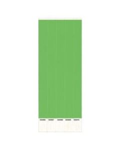 Amscan Waterproof Paper Wristbands, 3/4in x 10in, Solid Green, Pack Of 100 Wristbands
