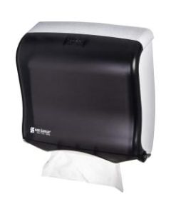 San Jamar C-fold/Multi-fold Towel Dispenser - C Fold, Multifold, Touchless Dispenser - 400 x Multifold, 240 x C Fold - 11.5in Height x 11.5in Width x 6in Depth - Plastic - Black Pearl - Compact, Durable, Impact Resistant - 1 Each