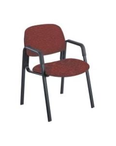 Safco Cava Urth Fabric Straight-Leg Guest Chair, Burgundy/Black