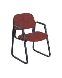 Safco Cava Urth Fabric Sled-Base Guest Chair, Burgundy/Black