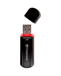 Transcend 4GB JetFlash 600 USB2.0 Flash Drive - 4 GB - USB 2.0 - Black