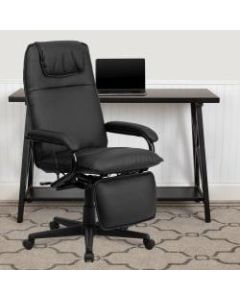 Flash Furniture Ergonomic Bonded LeatherSoft High-Back Reclining Swivel Chair, Black