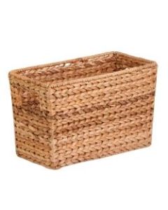 Honey-Can-Do Large Water Hyacinth Magazine Basket, 15 1/2inL x 5 5/16inW x 10inH, Brown/Natural