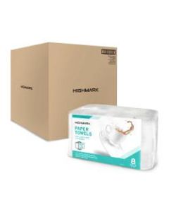 Highmark Tear-A-Size Kitchen 3-Ply Paper Towels, 5in, 110 Sheets Per Roll, Pack Of 8 Rolls, Case Of 4 Packs