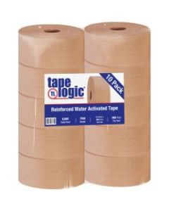 Tape Logic Reinforced Water-Activated Packing Tape, #7500, 3in Core, 3in x 200 Yd., Kraft, Case Of 10