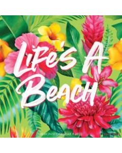 Willow Creek Press Inspirational Monthly Wall Calendar, 12in x 12in, Beach, January To December 2022