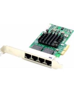 AddOn Intel I350T4 Comparable 10/100/1000Mbs Quad Open RJ-45 Port 100m PCIe x4 Network Interface Card - 100% compatible and guaranteed to work