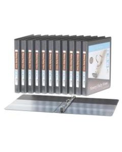 Office Depot Round Ring Binders, 8-1/2inL x 11inW, 125 Pages, Black, Pack Of 12