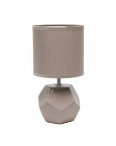Simple Designs Round Prism Mini Table Lamp, 10-7/16inH, Gray