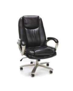 OFM Essentials Big And Tall Ergonomic Bonded Leather High-Back Chair, Brown/Bronze Mist