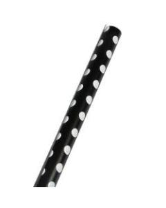 JAM Paper Wrapping Paper, Polka Dot, 25 Sq Ft, Black & White