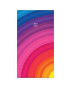 TF Publishing 2-Year Monthly Pocket Planner, 3-1/2in x 6-1/2in, Rainbow, January 2022 To December 2023