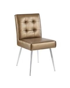 Office Star Avenue Six Amity Tufted Dining Chair, Sizzle Copper/Silver