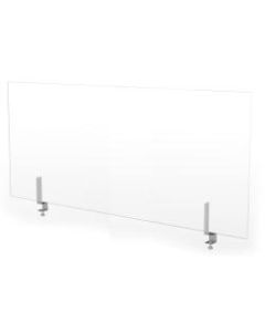 MARVEL Clamp-On Sneeze Guard, 24in x 60in, Silver/Clear