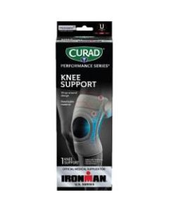 CURAD Performance Series Adjustable Knee Support With Side Stabilizers, Universal, Black