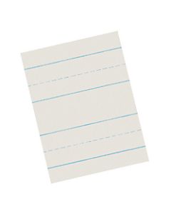 Pacon Skip-A-Line Ruled Newsprint, Grade 3, 8 1/2in x 11in, 1/2in LW, Pack Of 500 Sheets
