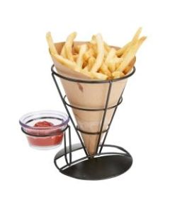 Mind Reader French Fry Cone Holders, 6-3/4inH x 5-1/4inW x 5-1/4inD, Black, Pack Of 3 Holders