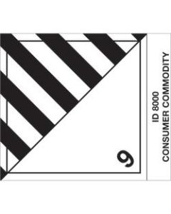 Tape Logic Preprinted Shipping Labels, DL520P1, Consumer Commodity, Square, 4in x 4 3/4in, Black/White, Roll Of 500