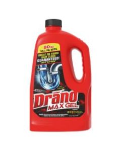 Drano Max Gel Clog Remover - Ready-To-Use Gel - 80 fl oz (2.5 quart) - 1 Each - Yellow