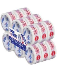 Tape Logic Stop If Seal Is Broken Preprinted Carton-Sealing Tape, 3in Core, 2in x 55 Yd., Red/White, Case Of 18