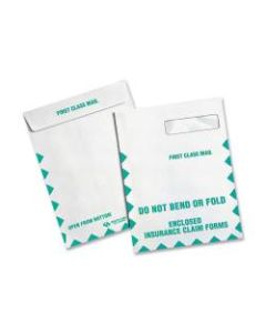 Quality Park #10 Do Not Bend Insurance Claim Envelopes, Top Right Window, Self-Adhesive, White, Box Of 100