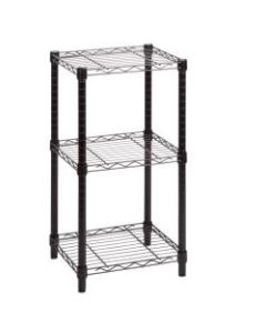 Honey-Can-Do Urban Steel Adjustable Storage Shelving Unit, 3-Tiers, Black