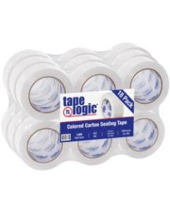 Tape Logic Carton-Sealing Tape, 3in Core, 2in x 110 Yd., White, Pack Of 18
