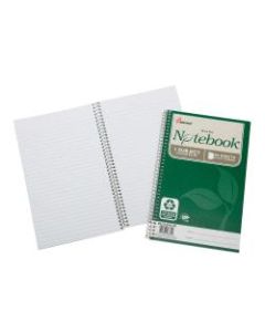 SKILCRAFT Spiral Notebook, 6in x 9-1/2in, 1 Subject, College Rule, 80 Sheets, 100% Recycled, Green, Pack of 3