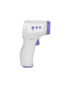 Adesso Non-Contact Infrared Forehead Thermometer - 89.6 deg.F (32 deg.C) to 108.5 deg.F (42.5 deg.C) - White, Purple