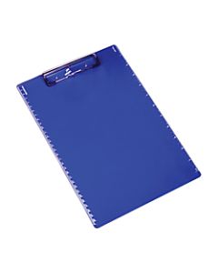 Plastic Clipboard, 9in x 12in, Spring Clip, Blue (AbilityOne 7520-01-439-3391)