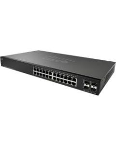 Cisco SG220-28MP 28-Port Gigabit PoE Smart Switch - 24 Ports - Manageable - 2 Layer Supported - Modular - 4 SFP Slots - Twisted Pair, Optical Fiber - 1U High - Rack-mountable, Desktop - Lifetime Limited Warranty