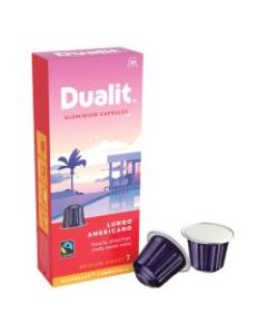 Dualit and Nespresso Compatible Aluminum Coffee NX Freshpacks, Lungo Americano Espresso, Carton Of 100
