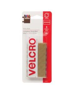 VELCRO Brand Sticky Back Tape, 3/4in x 4in, White, 4 Strips Per Pack, Set Of 6 Packs