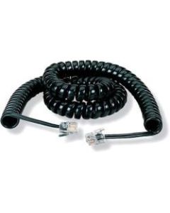 Black Box Modular Coiled Handset Cable - RJ-22 Male Phone - 6ft - Black