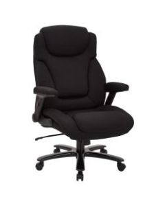 Office Star Pro-Line II Fabric High-Back Big And Tall Chair With Arms, Black