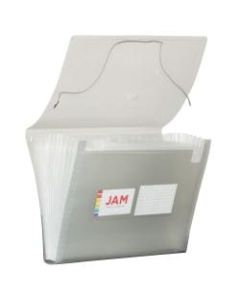 JAM Paper Letter Size Expanding File, 8in Expansion, 8-1/2in x 11in, Smoke Gray