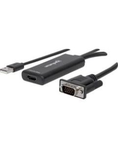 Manhattan VGA and USB to HDMI Converter - Functions: Signal Conversion - USB, VGA - 1920 x 1080 - Mac, PC - External