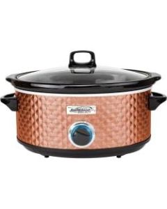 Brentwood Select SC-157C 7 Quart Slow Cooker, Copper - 270 W1.75 gal - Copper, Black