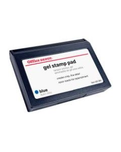 Office Depot Brand Gel Stamp Pad, 3 1/4in x 4 5/8in, Blue