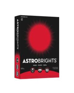 Astrobrights Color Paper, 8.5in x 11in, 24 lb., Re-Entry Red, 500 Sheets