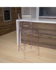 Flash Furniture Ghost Counter Stool, Clear