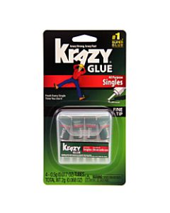 Krazy Glue, All-Purpose Single-Use, .07 Oz., Clear, Pack Of 4