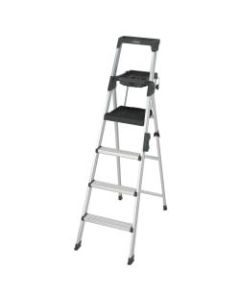 Cosco Lightweight Aluminum Folding Step Ladder With Leg Lock And Handle, 300 Lb, 6ft