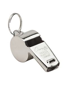 Champion Sport Heavy-Weight Metal Whistle, Silver