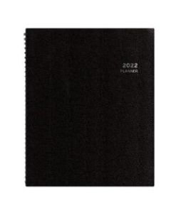 Blue Sky Aligned Weekly/Monthly Planner, 8-1/4in x 11in, Black, January To December 2022, 123845
