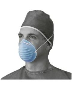 Medline Cone-style Face Mask - Latex-free, Fluid Resistant, Rounded Edge - Blue - 50 / Box