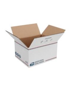United States Post Office Shipping Box, 11in x 9in x 6in, White